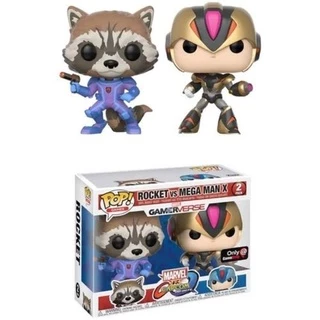 Funko Pop Marvel VS Capcom: Rocket VS Mega Man X (2 PACK) Exclusivo