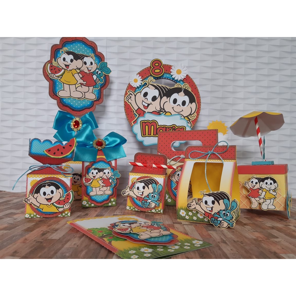 Kit Festa Magali E Monica 3d Shopee Brasil 0177