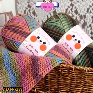 [ROW Scarf Cotton yarn Sweater Wool Milk 6 Strands Rainbow Cor Do Arco-Íris Chapéu De Lã De Crochê De Faça-Você-Mesmo Fio Macio