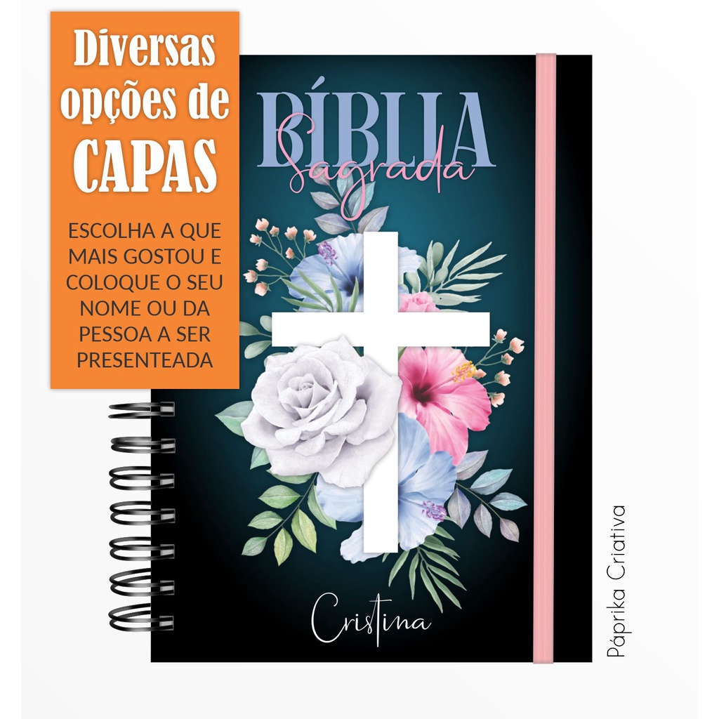 Bíblia Personalizada Com Seu Nome Estilo Anote - JFARC, NVI e Católica ...