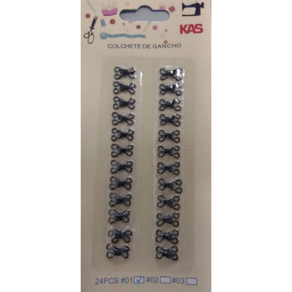 Colchete de Gancho para Roupas e Artesanato - Cartela com 24 unidades ...