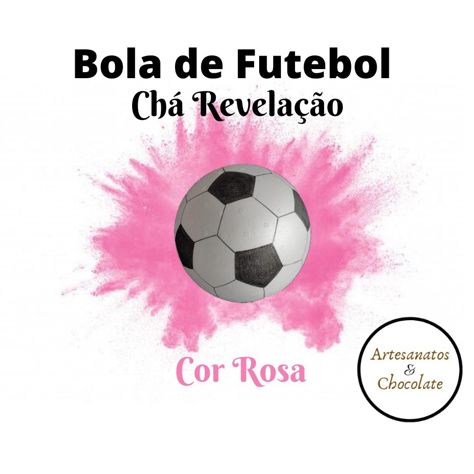 Bola Futebol para Ch Revela o 1 Cor Rosa ou Azul 200g