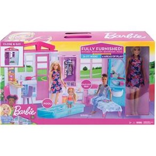 Barbie Casa 2 Andares Malibu House Férias 6 Cômodos Mattel