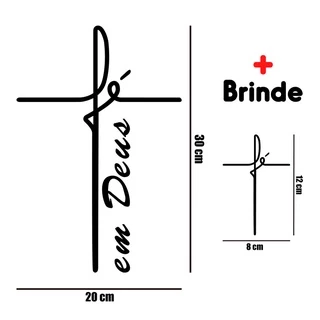 Adesivo Fé Em Deus -Para-brisa Caminhão - 30x20 cm em Oferta na Shopee