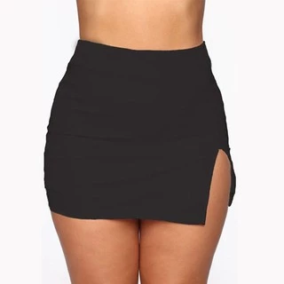 Saia Feminina Curta Justa Mini Saia Cores Lisas Cintura Alta Roupa Moda Verão