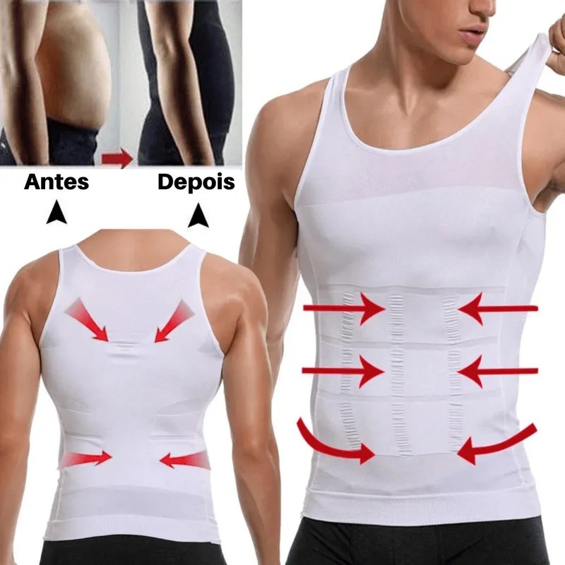Camiseta Esconde Barriga Termica corretor de postura Masculina