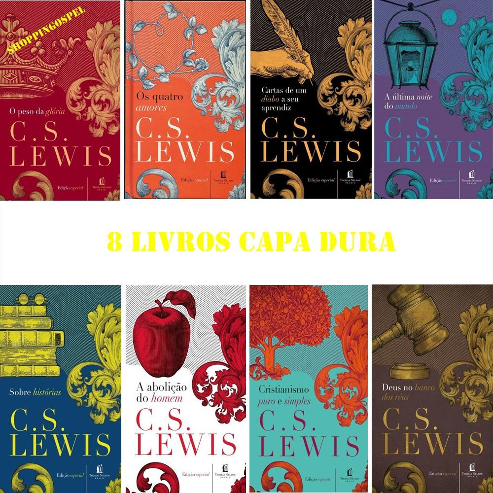 Kit C.s. Lewis 8 Livros Cristianismo Puro E Simples E Mais capa dura Shopee Brasil
