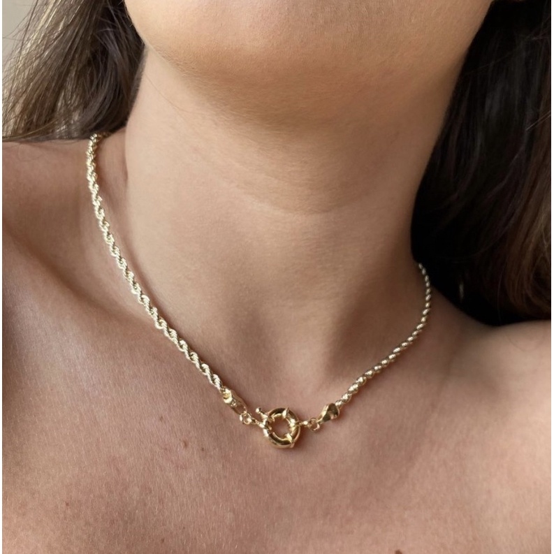 Colar cordão baiano P com feixo/fecho boia | Shopee Brasil