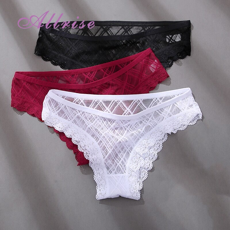 Women's Lace Panties Sexy Hollow Out Briefs Soft Breathable G