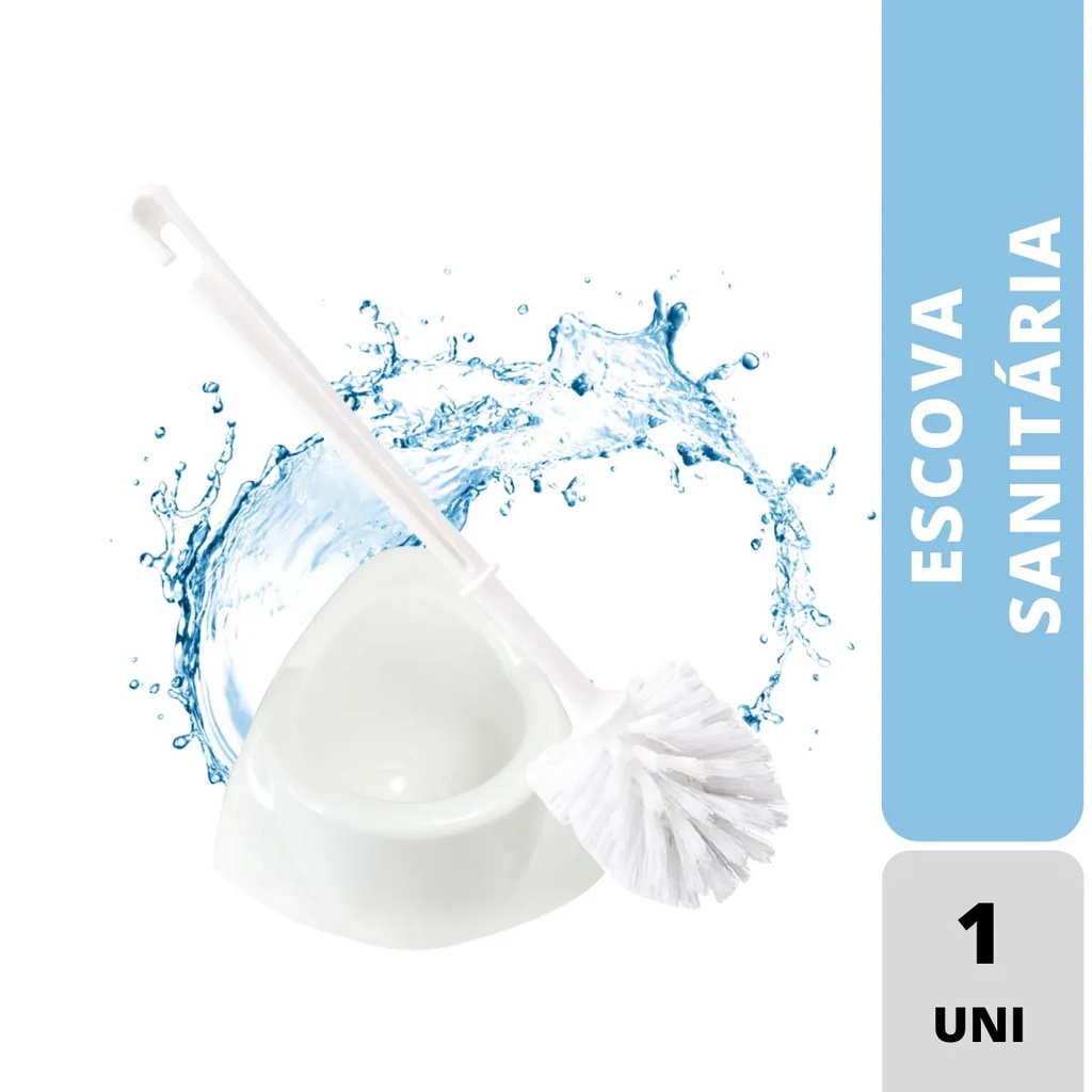 Escova Sanitaria Plástica Com Suporte Para Limpar Vaso Sanitário 31x9cm ...