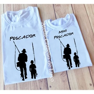Conjunto Pai e Filho - Pescado, Mini Pescador - Dia dos pais