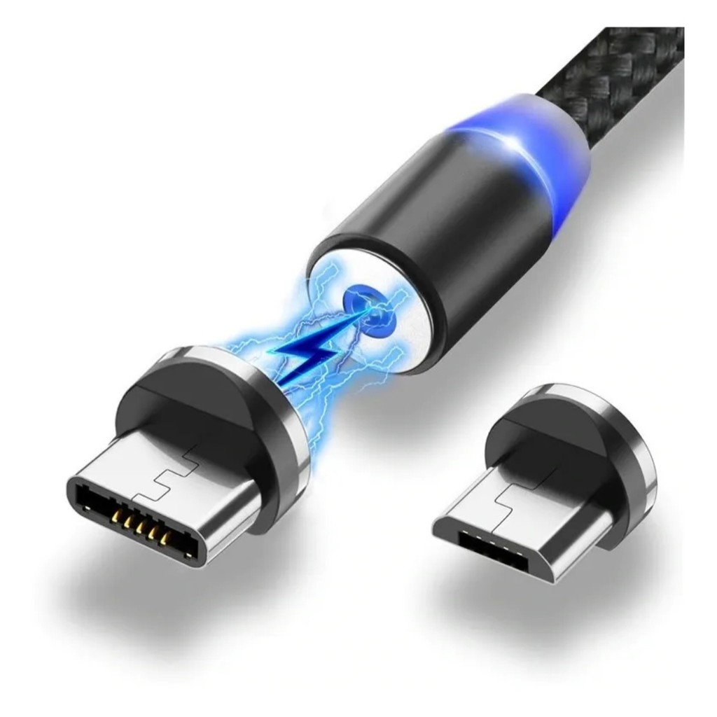 Cabo de carregamento para celular de streamer colorido de sucção magnética  USB para Type-C / USB