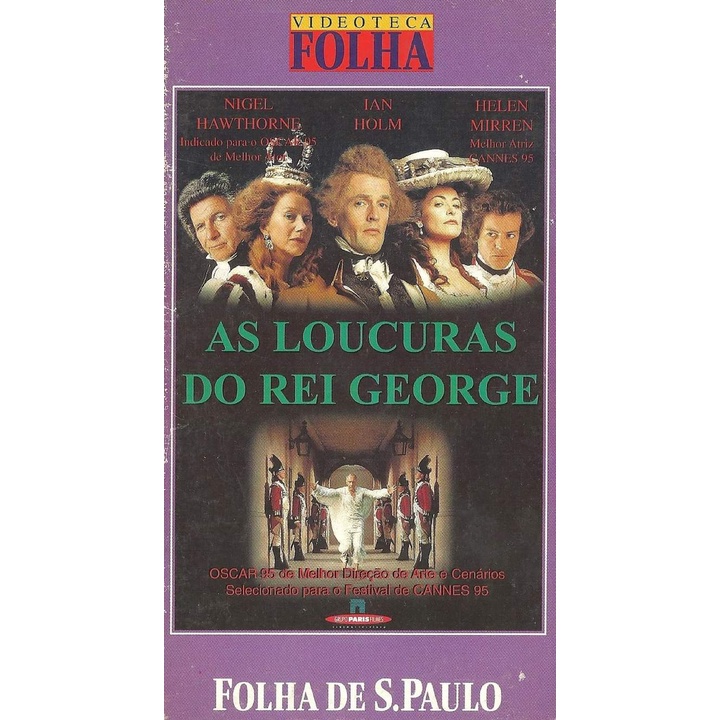 Vhs Original: As Loucuras Do Rei George (Alan Bennett, Rupert Everett ...