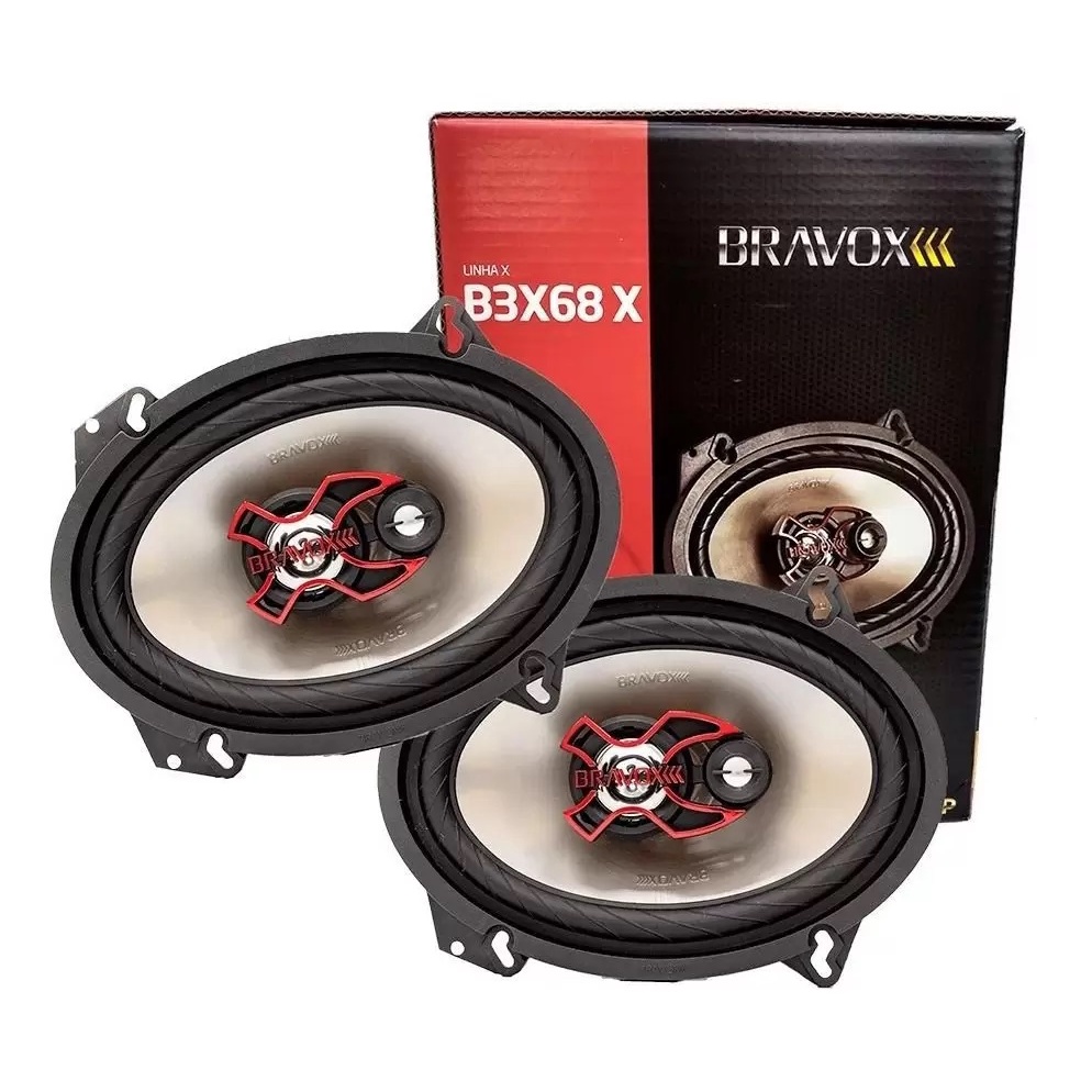 Alto Falante Bravox B3x68 6x8 Polegadas Triaxial 200w