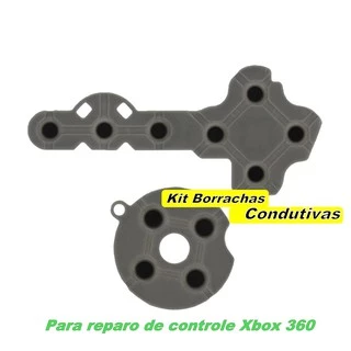 Kit Borrachas Condutivas de Controle Xbox 360 / Reparo de Borracha Condutiva P/ Controle Xbox 360 (Produto Novo)