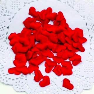 200 Coração Mini De Tecido com Enchimento 2 Cm (200un)