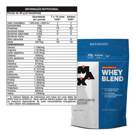 Whey Protein Blend Refil – 900g – PROTEINA Max Titanium AO