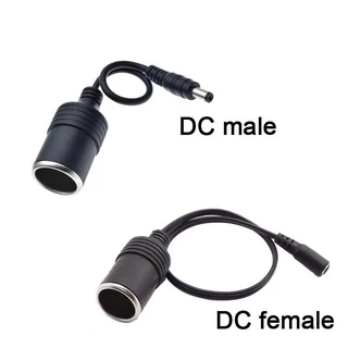 12V 24V 5A 5.5mm * 2.1mm DC Cabo De Alimentação Macho Fêmea Para Carregador De Carro Adaptador De Isqueiro Tomada Conector BRH1
