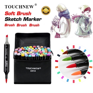 Touchnew 30 / 40 / 60 / 80 Cores Caneta Marcadora Para Desenho / Arte Gráfica
