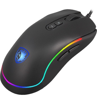 Mouse Gamer Sades Revolver Rgb Macro Ambidestro
