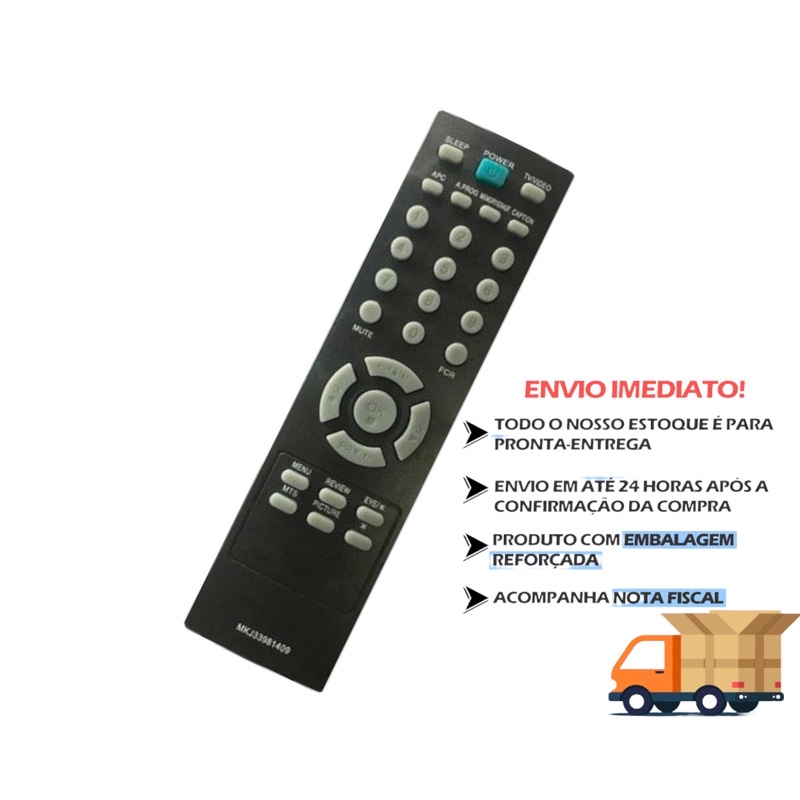 Controle Remoto compatível Tv Monitor LG M22WAP-PM M1950A M2241A Atacado