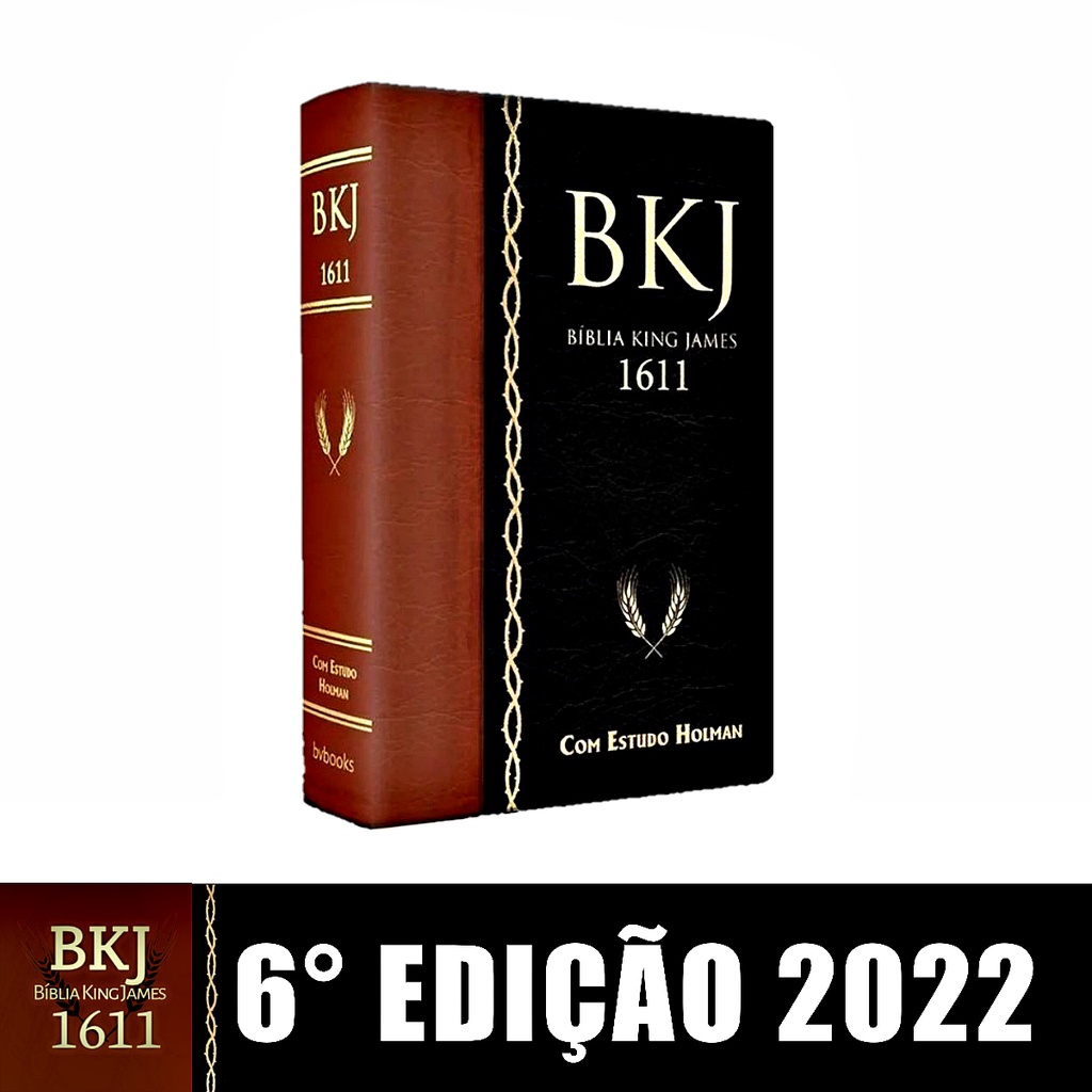 Biblia King James 1611 BKJ Com Estudo Holman Marrom E Preto | Shopee Brasil