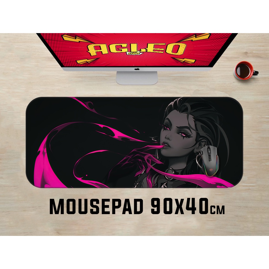 Mouse Pad Gamer Valorant Extra Grande 90x40cm Borda Costurada Reyna ...