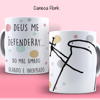 Caneca Artgeek Meme Boneco Palito Flork Cerâmica