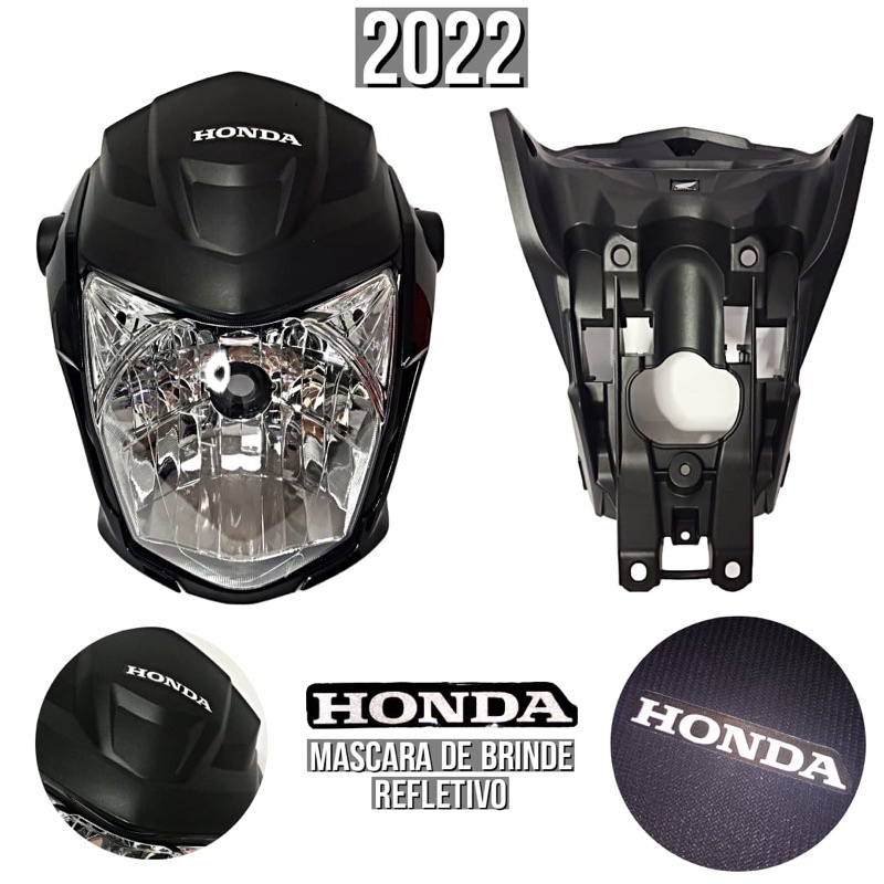 Frente completa Fan 160 2022 preto mais adesivos brinde | Shopee Brasil