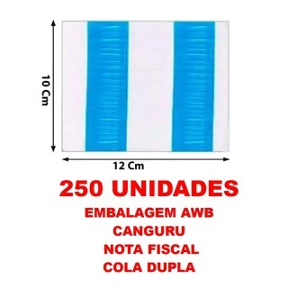 250 ENVELOPES PARA NOTA FISCAL (DANFE / AWB / CANGURU) - 12 X 10 cm