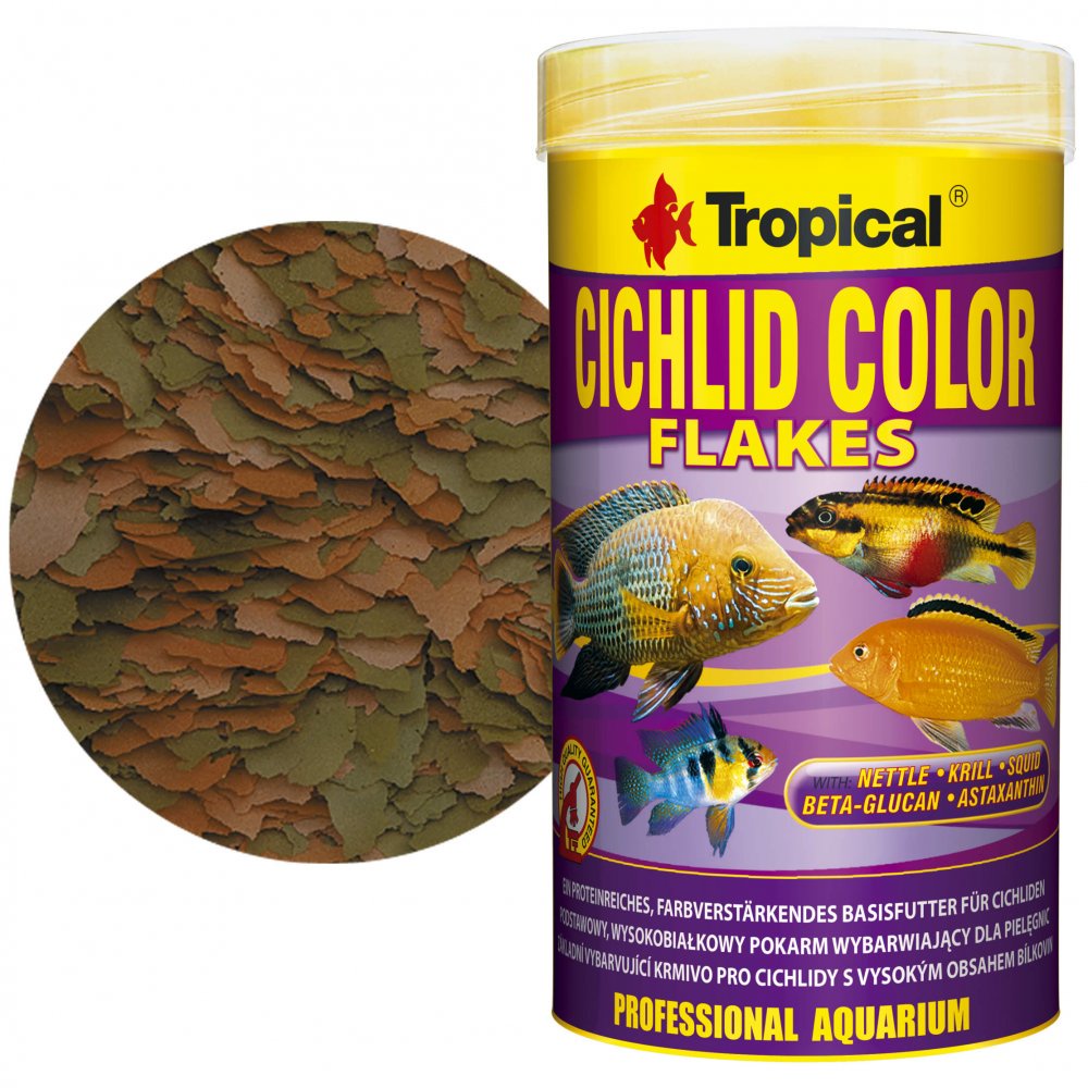 Tropical cichlid 2024 color flakes