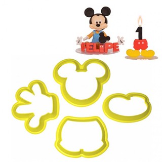 cortador ratinho mickey 4 pcs blue star