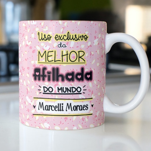 Caneca Porcelana Uso Exclusivo Da Melhor Afilhada Do Mundo Com Nome Zlprint Shopee Brasil