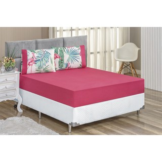 Jogo De Lencol Casal 3 Pecas Naturale 200 Fios Flamingo