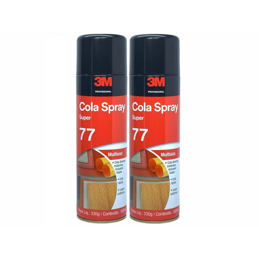 2 Cola Spray Super 77 3m Para Isopor Papel Cortica Espuma Novo | Shopee ...