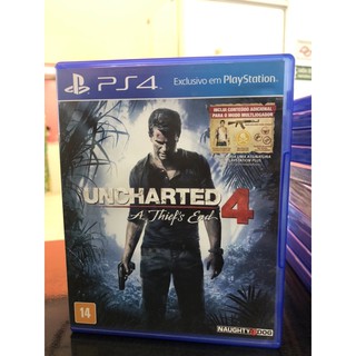 Uncharted 4 A Thiefs End Ps4 (Caixinha Papelão) (Seminovo) (Jogo