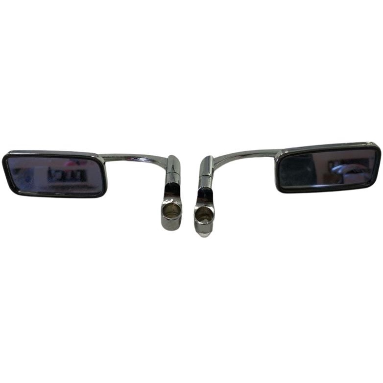 Espelho Retrovisor Moto Custom Cromado Mini Retangular