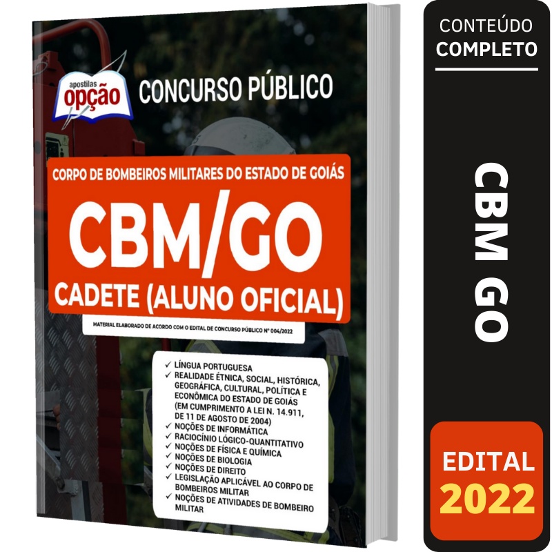 Apostila Concurso Cbm Go Cadete (aluno Oficial) Shopee Brasil