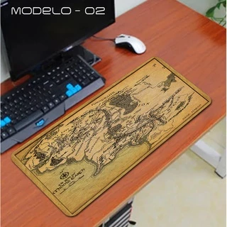 Mouse Pad Gamer Tapete The Lord Of The Rings o Senhor dos anéis Mapa 44x25cm
