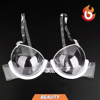 Beleza Moda Push Up Strappy Seios Grandes Limpos Soutien Ultra-Thin Transparente Mulheres Com Fio De Saúde Bralette Invisível