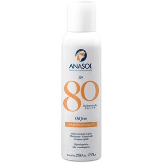 Protetor Solar Anasol Aerosol Fps 80 Spray Secagem Rápida - 200ml