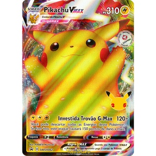 Carta Pokémon VMAX Kit com 100 unidades em Português Takara Tomy