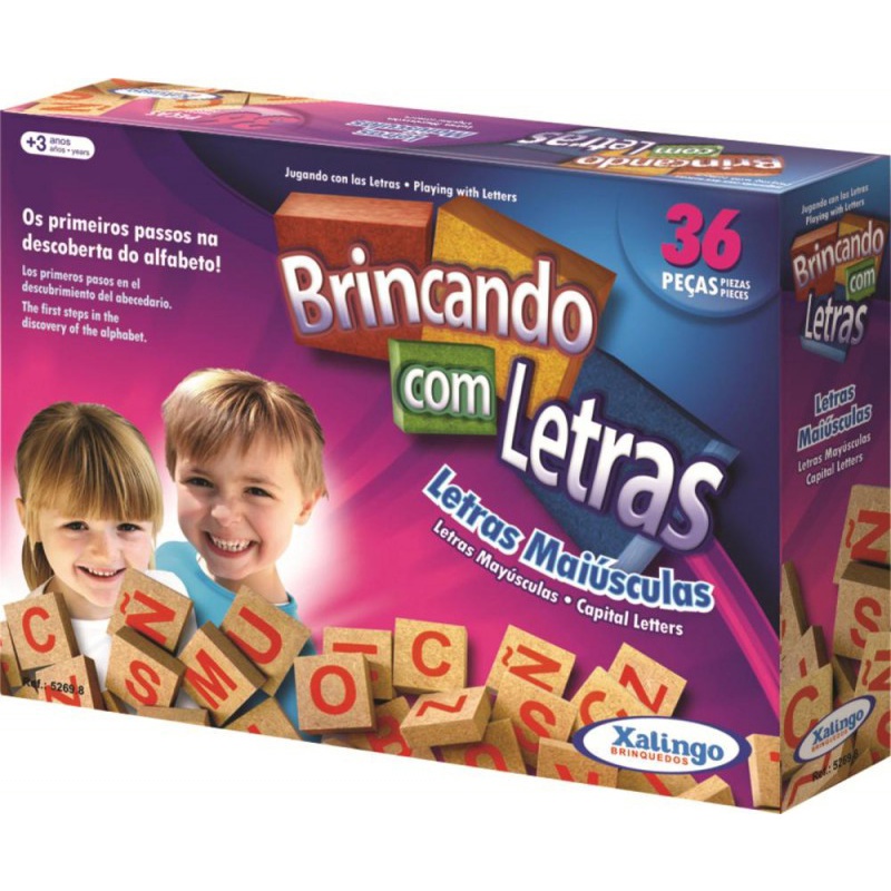 Brinquedo Educativo Brincando Com Letras 36 Pecas | Shopee Brasil