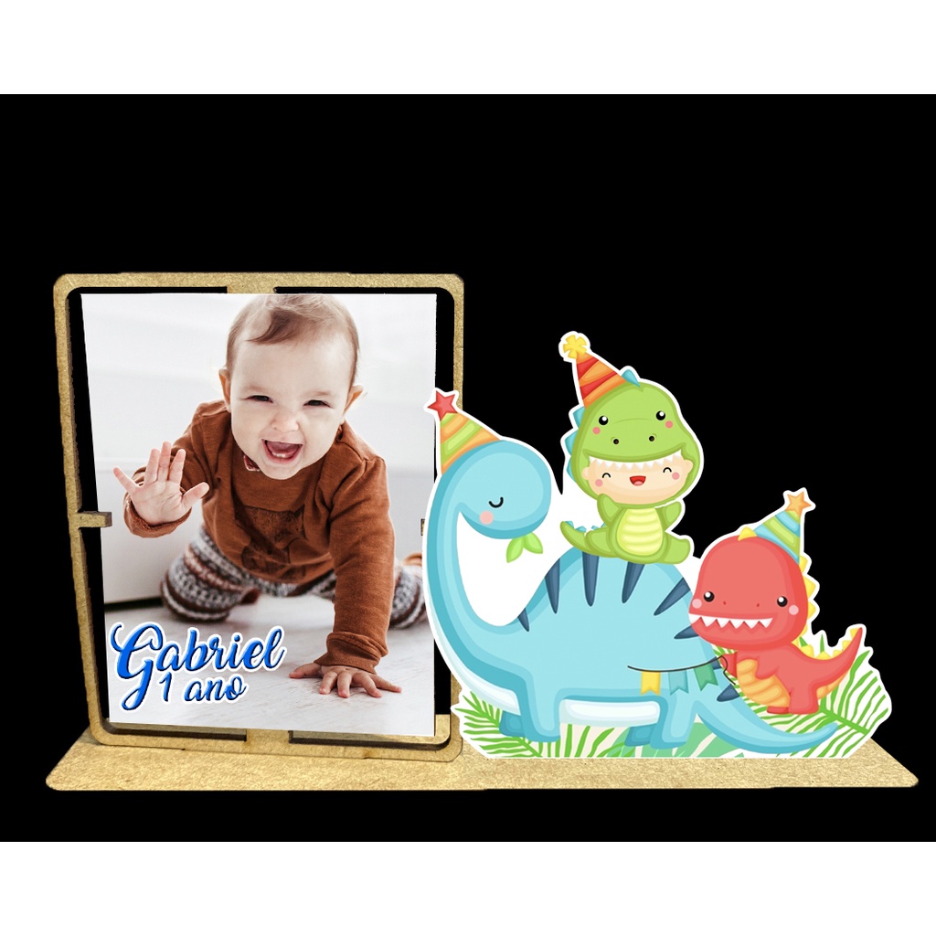 Painel Dinossauro Baby Cute Redondo medindo 1,00x1,00 - Lona