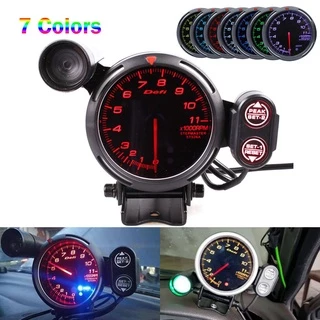 Medidor De Defi BF Corrida 80mm 7 Cores 0-11000 RPM Tachômetro Caliber Motor De Passo Com O Carro Mudança De Luz 3.75 Polegada
