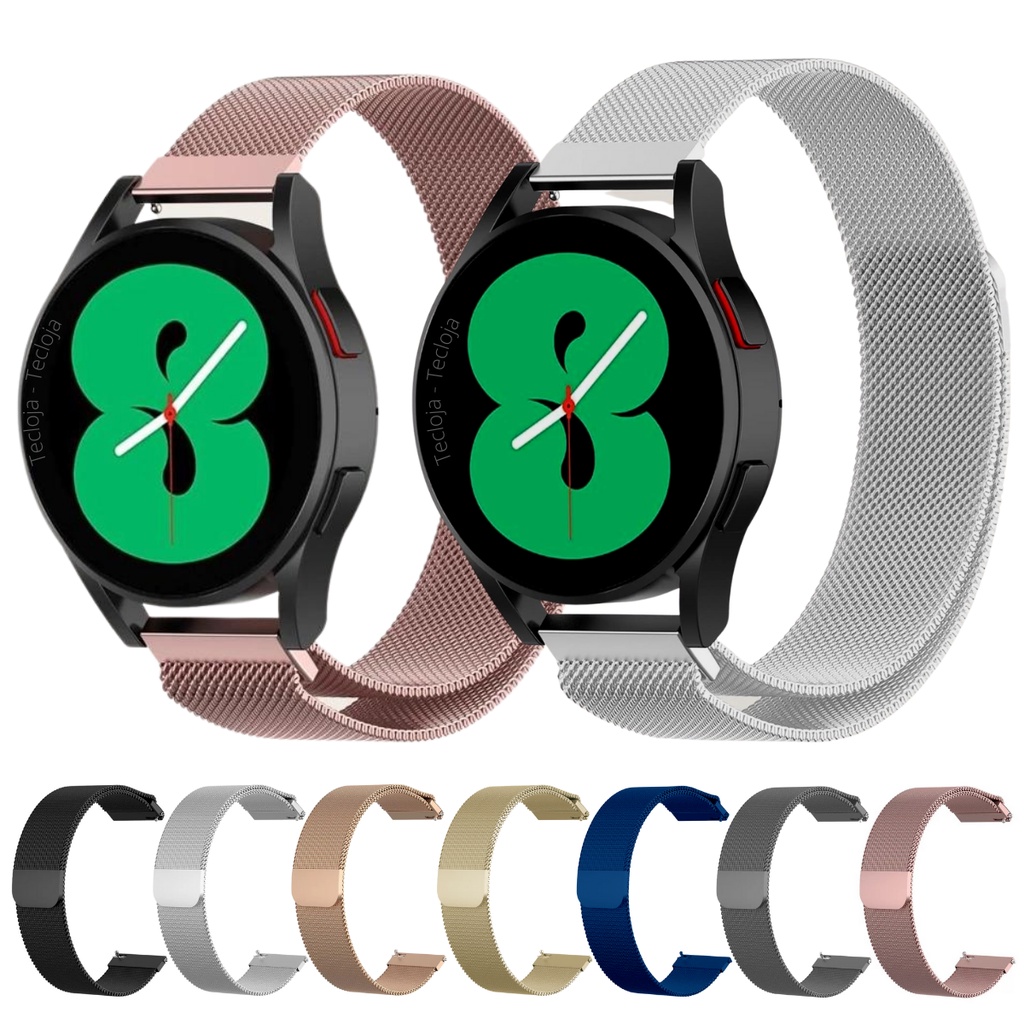 Pulseira Milanese Para Galaxy Watch 4 40mm 44mm Galaxy Watch 4 Classic 42mm 46mm Aço Fecho Magnética