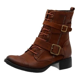 Bota Feminina Coturno Couro Stefanello Terra Qualidade Conforto