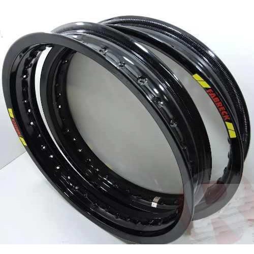 Par De Aros Folhas Alumínio Moto Titan 125 150 160 Preto Brilhante