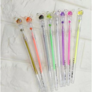 Caneta Mickey Cristal Rainbow. Kit com 3 + 3 Refis Coloridos Grátis