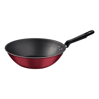 Wok Tramontina 28 cm Loreto em Alumínio com Revestimento Starflon Max Vermelho 3,6 L